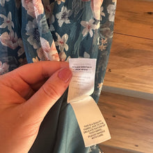 Load image into Gallery viewer, Lulus Pleasant Presence Teal Blue Floral Jacquard Tie-Back Midi Dress size S