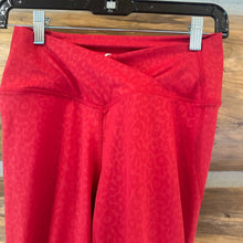 Load image into Gallery viewer, Zyia Light n Tight Cross Front Red Leopard Leggings size 6-8
