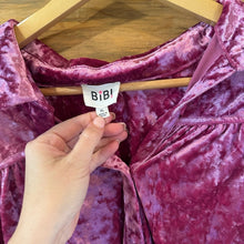 Load image into Gallery viewer, Bibi Crushed Velvet Pink Button Down size XL