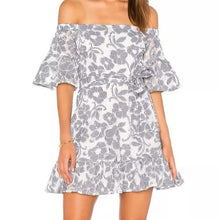 Load image into Gallery viewer, NWT J.O.A. Floral Lace Off The Shoulder Floral Print Dress size M