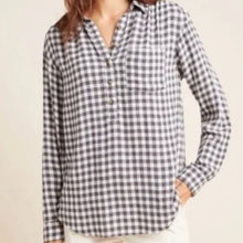 Load image into Gallery viewer, Anthropologie Isadora Gingham Blouse size XS