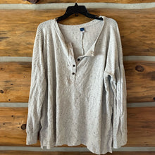 Load image into Gallery viewer, Old Navy Long-Sleeve Waffle-Knit Henley Tunic size XL