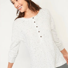 Load image into Gallery viewer, Old Navy Long-Sleeve Waffle-Knit Henley Tunic size XL