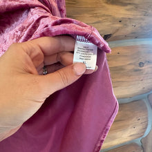 Load image into Gallery viewer, Bibi Crushed Velvet Pink Button Down size XL