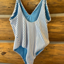 Load image into Gallery viewer, Aerie Striped Terrycloth One Piece Swimsuit size XXL