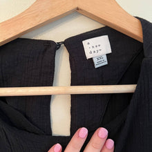 Load image into Gallery viewer, Women's Slim Fit Extended Shoulder Gauze Tank Top - A New Day Black XXL