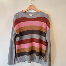 Load image into Gallery viewer, Hem & Thread Striped Sweater size Medium