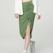 Load image into Gallery viewer, Cider Texture Midi Drawstring Skirt size Large