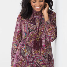 Load image into Gallery viewer, Chicos Bohemian Scrolls MockNeck Top