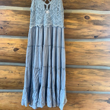 Load image into Gallery viewer, Entro Lace Blue Midi Dress size S
