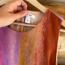 Load image into Gallery viewer, Nine West Cinched Waist Multicolor Chiffon size L
