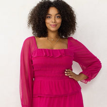 Load image into Gallery viewer, LC Lauren Conrad Long Sleeve Smocking Top size 0X
