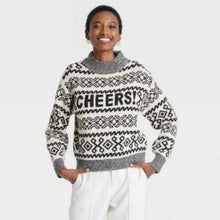 Load image into Gallery viewer, A New Day Cheers Graphic Sweater size Medium
