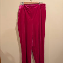 Load image into Gallery viewer, Skies are Blue Pink Velvet Trousers size 1X
