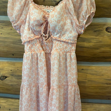 Load image into Gallery viewer, Madden NYC Juniors’ Smocked Waist Dress with Cut Out size XL
