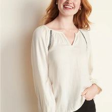 Load image into Gallery viewer, Old Navy Relaxed Stitch Boho Blouse size XL
