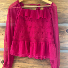 Load image into Gallery viewer, LC Lauren Conrad Long Sleeve Smocking Top size 0X
