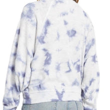 Load image into Gallery viewer, Z Supply Blue &amp; White Claire Cloud Tie Dye Lounge Crewneck Sweatshirt size Small
