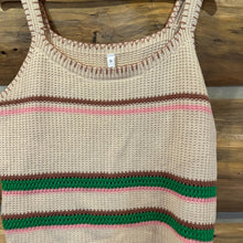 Load image into Gallery viewer, NWT Wishlist Crochet Stripe Tank size M
