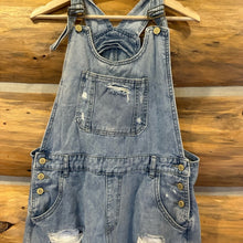 Load image into Gallery viewer, Distressed overalls size L
