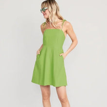 Load image into Gallery viewer, Old Navy Fit &amp; Flare Tie-Shoulder Mini Cami Dress size XXL
