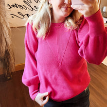 Load image into Gallery viewer, Tecrew Ribbed Pink Sweater size XL
