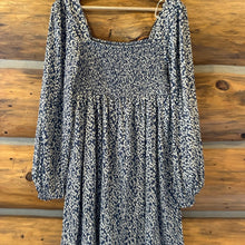 Load image into Gallery viewer, Motherhood Blue Smocked Dress size S
