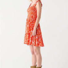 Load image into Gallery viewer, NWT Dex Smocked Mini Dress Orange size X
