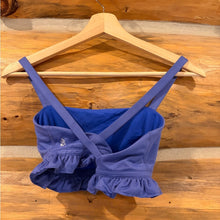 Load image into Gallery viewer, Free People Women’s Blue Plie All Day Ruffle Sports Bra In African Violet size S

