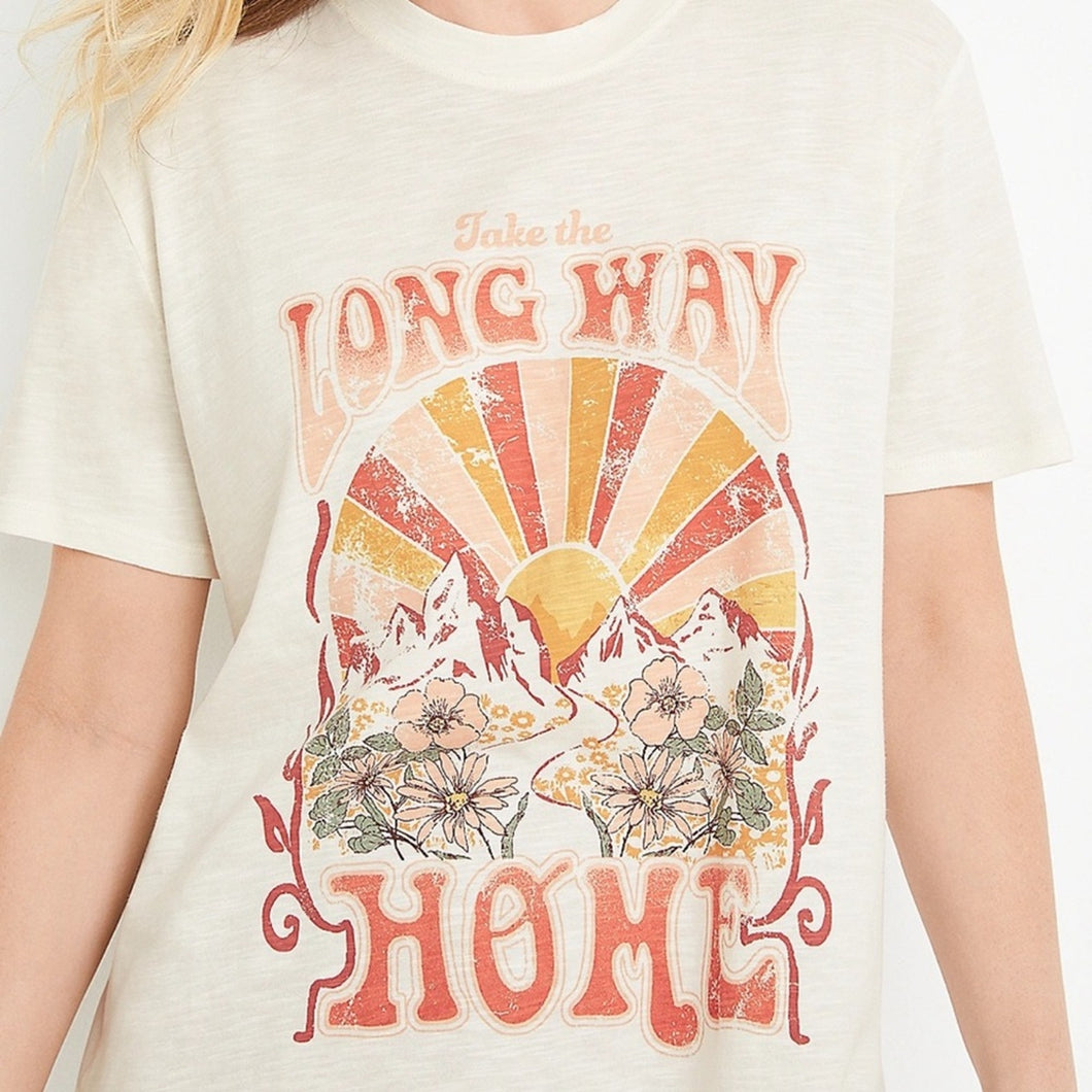 Maurices Take the Long Way Home Graphic Tee size XS
