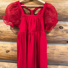 Load image into Gallery viewer, Entro Red Bubble Sleeve Dress size S
