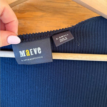 Load image into Gallery viewer, Anthropologie Maeve Kasi Ribbed Pullover Navy Blue size XS
