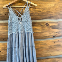 Load image into Gallery viewer, Entro Lace Blue Midi Dress size S
