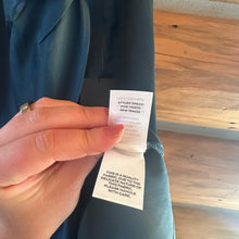 Load image into Gallery viewer, Lulus Hot Night Out Teal Green Satin Surplice Faux-Wrap Dress size XS
