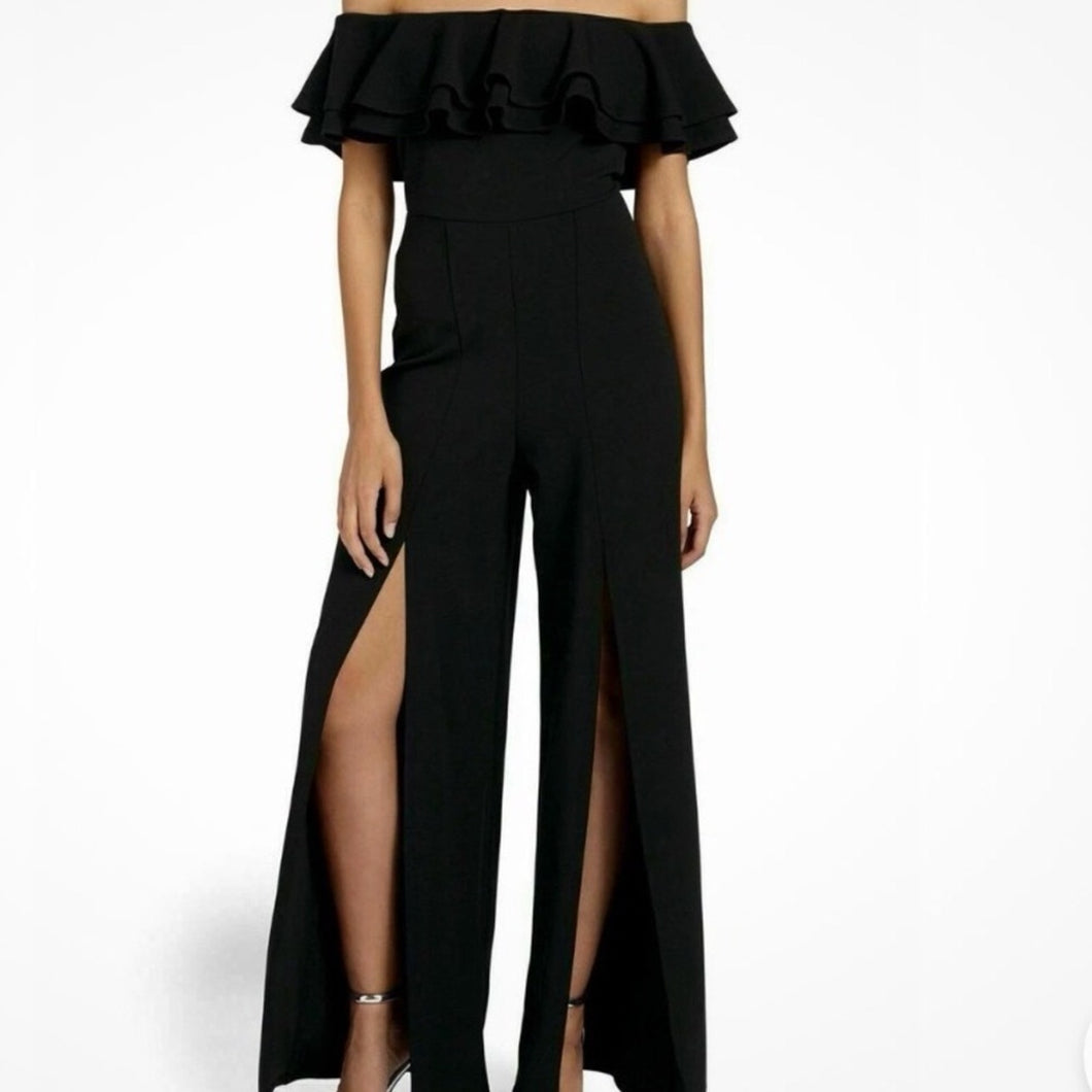 Missguided Bardot Off the Shoulder Jumpsuit size 4