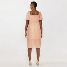 Load image into Gallery viewer, LC Lauren Conrad Puff-Sleeve Smocked Midi size XL
