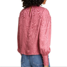 Load image into Gallery viewer, Rebecca Taylor Swirl Tie Neck Blouse size 4
