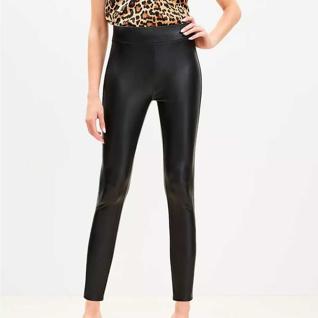 Loft Faux Leather Leggings size Small