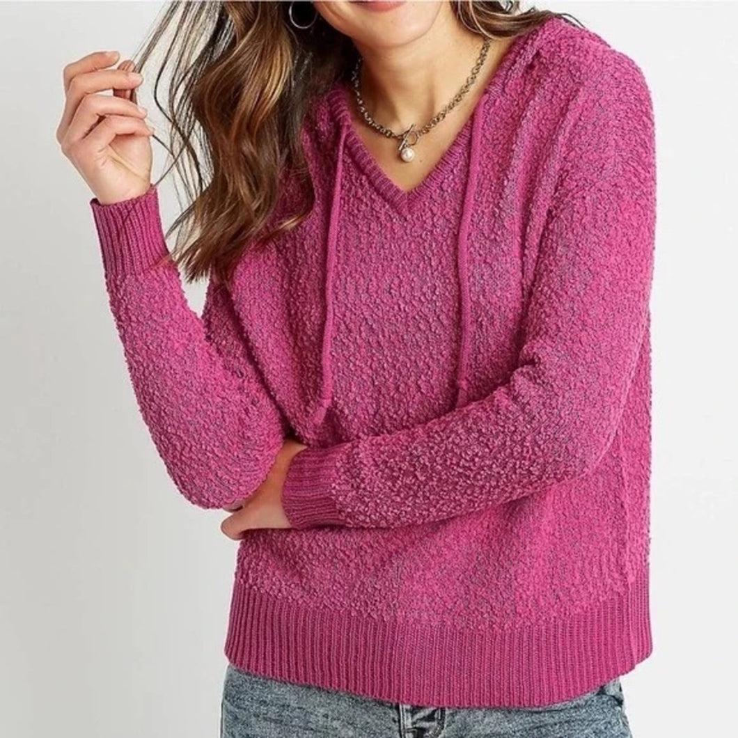 Maurices Womens Pink Soft and Cozy Popcorn Textured Knit Sweater size 1X