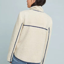Load image into Gallery viewer, By Anthropologie Piped Sherpa Jacket size Large
