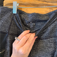 Load image into Gallery viewer, Athleta Herringbone Luxe Metro Drifter Leggings Faux Leather Size Small
