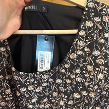 Load image into Gallery viewer, NWT MikaRose Renee Dress in Black Hydrangea size S
