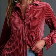 Load image into Gallery viewer, Umgee Crushed Velvet Button Down size 2X
