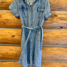 Load image into Gallery viewer, NWT Maurice’s Denim Tie Waist Mini Shirt Dress size XXL
