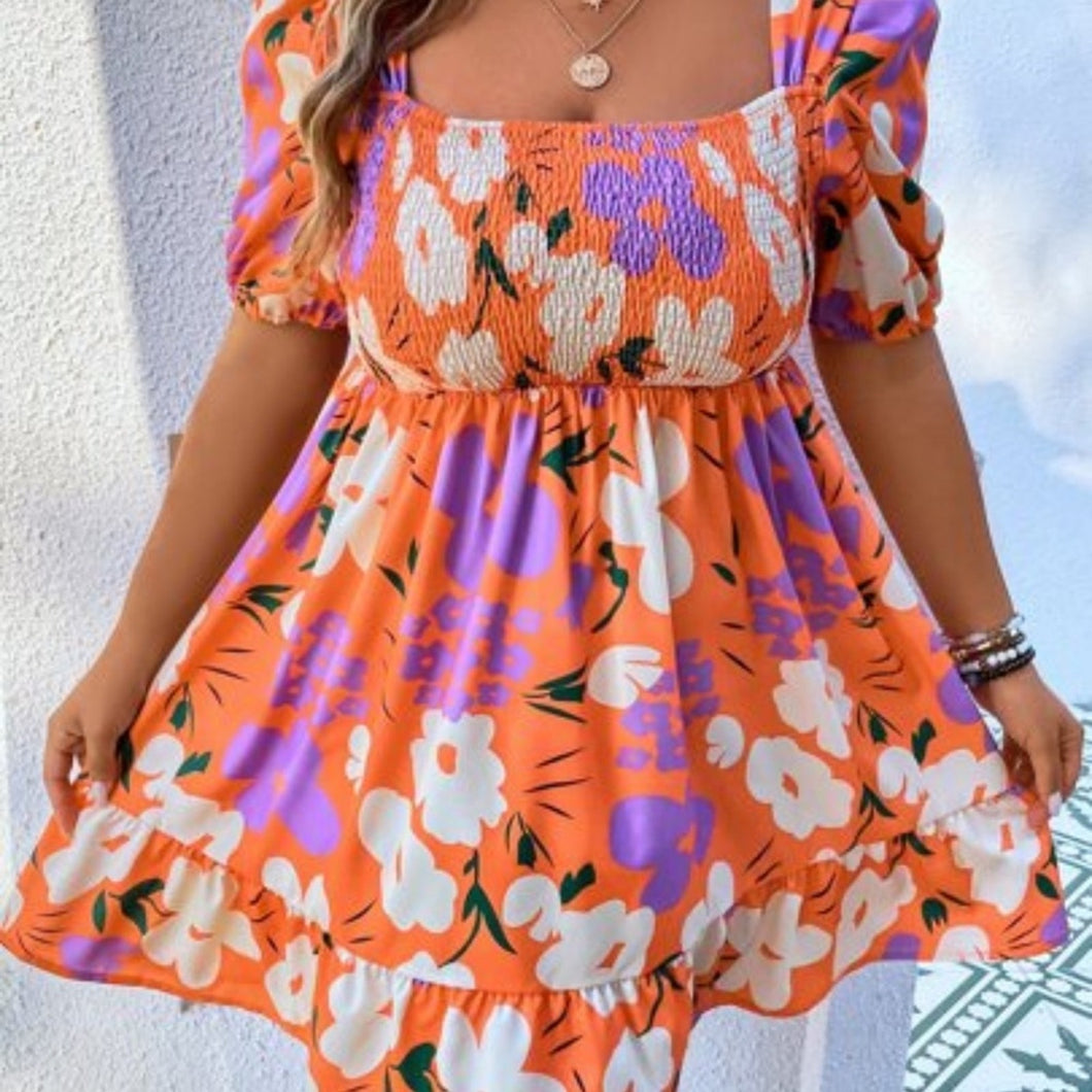 Floral Smocked Women’s Dress size XXL