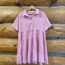 Load image into Gallery viewer, Umgee Pink Striped Babydoll Dress size L

