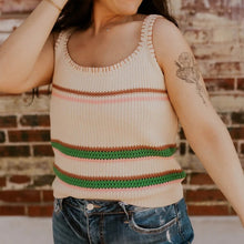 Load image into Gallery viewer, NWT Wishlist Crochet Stripe Tank size M
