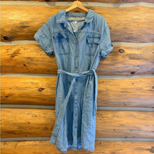 Load image into Gallery viewer, NWT Maurice’s Denim Tie Waist Mini Shirt Dress size XXL
