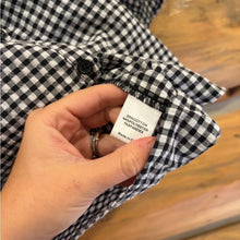 Load image into Gallery viewer, Evereve Gingham Button Down Blouse size M

