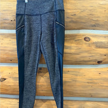 Load image into Gallery viewer, Athleta Herringbone Luxe Metro Drifter Leggings Faux Leather Size Small
